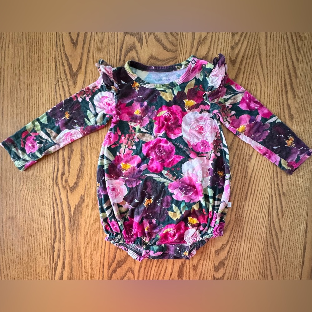 Posh Peanut Zelda Long Sleeve Bubble Romper 2T